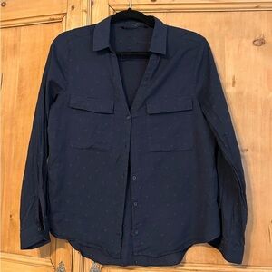 2 for $20 Zara Women’s Dark Blue Shirt with Red Polka Dots